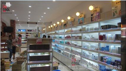 化妆品展示柜 美容护肤品展柜定做 组装化妆品店柜台背柜装修